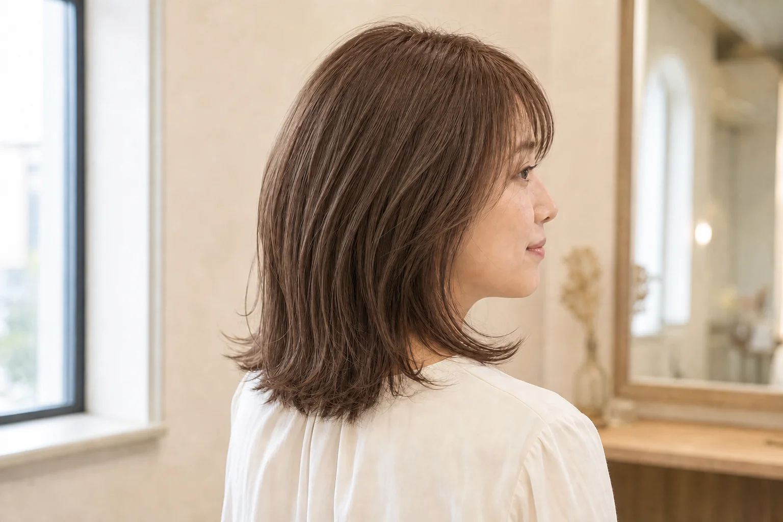 ココアのようなわずかな温かみと自然なツヤがある明るいノーブルブラウン